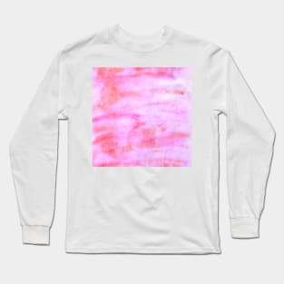 Pink orange watercolor abstract art Long Sleeve T-Shirt